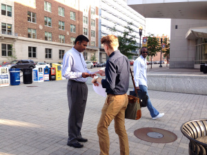 Kegan flyering at GovCloud event