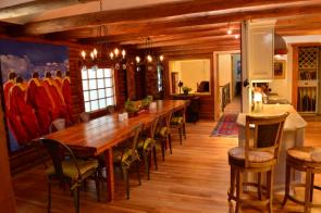 Log cabin remodel and addition interior view.