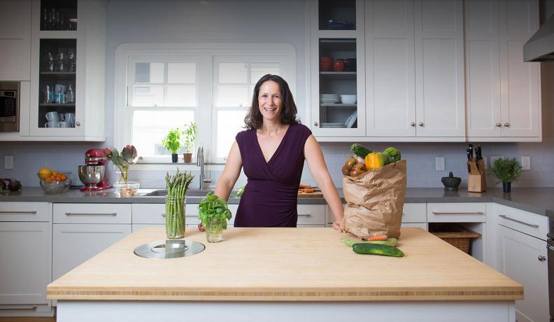 Dana Gunders in her kitchen