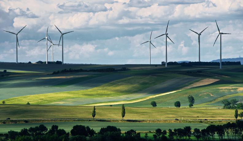 Image: Windmills by Dmitry Anikin. Topic: clean energy is one way to reverse climate change