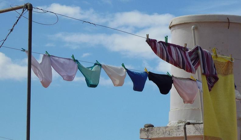 Image: underwear hanging on a line. Title: Why You Should Wear Organic Underwear