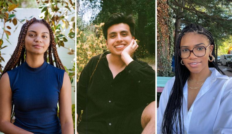 Leah Thomas, Isaias Hernandez, and Arielle King smiling at the camera