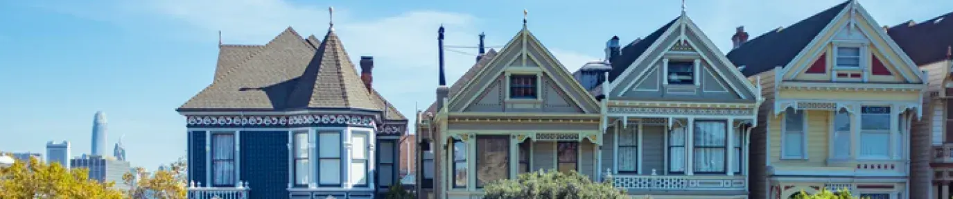 row of houses, in which black homeownership is limited