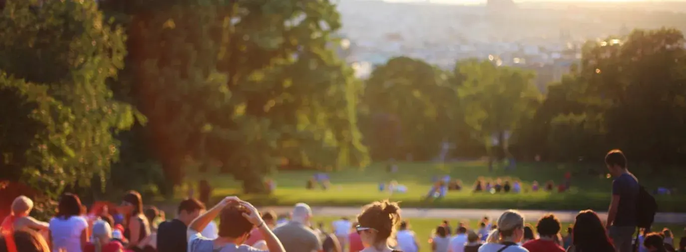 community in park