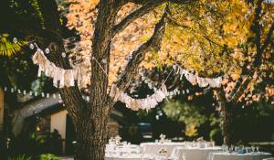 Image: wedding tables. Title: Sustainable Wedding Gifts