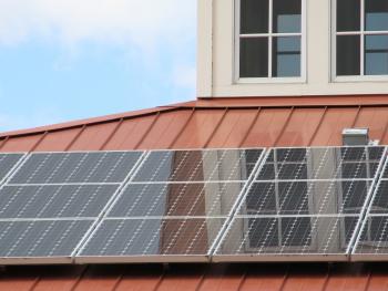 house with solar panels