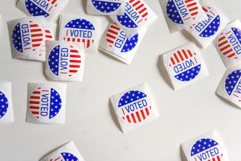 Image: "I Voted" stickers. Topic: 5 Actions to Take to Ensure Our Votes are Counted