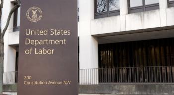 united states department of labor sign outside the building, under trump there are plans to undermine socially responsible investing