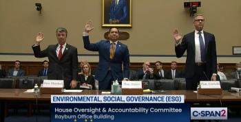 Witnesses in the House Oversight Committee ESG 1 hearing are sworn in.